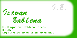 istvan bablena business card