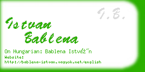 istvan bablena business card